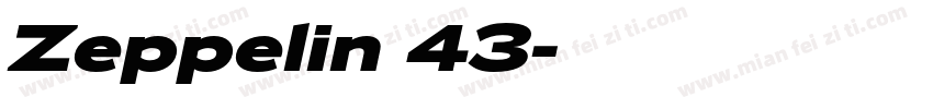 Zeppelin 43字体转换